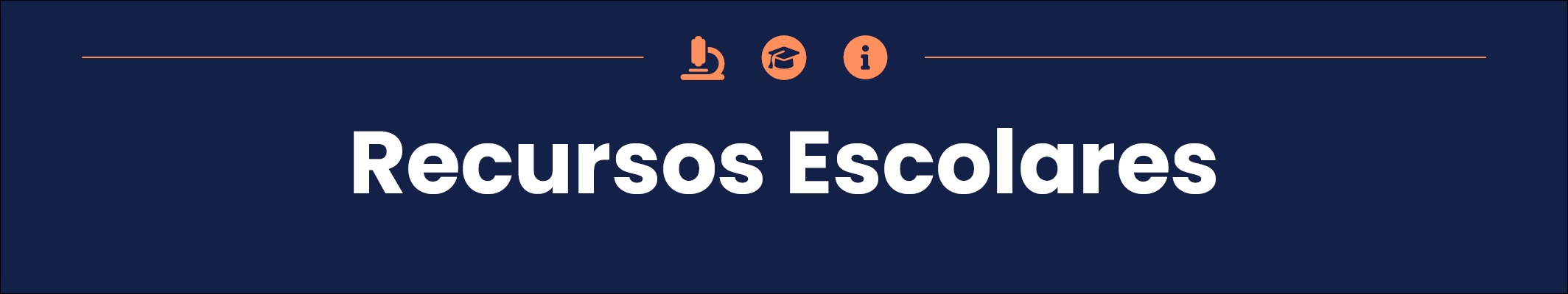 Banner de título de recursos escolares